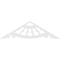 Ekena Millwork Pitch Wagon Wheel Architectural Grade PVC Gable Pediment, 60"W x 17 1/2"H x 1"P (7/12) GPP060X018X100WAG - alternate 3